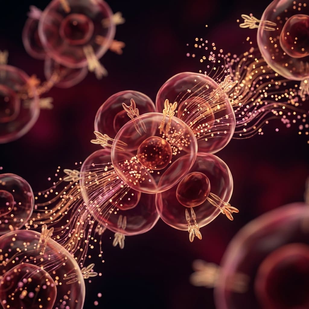 Abstract representation of cellular metabolism and glucose regulation